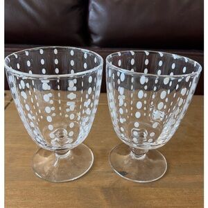 Zafferano Perle glass water goblets in perfect condition. Come as set of two.